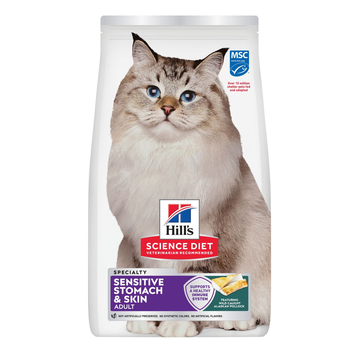 Hill’s Adult Sensitive Stomach & Skin Wet Cat Food Variety Pack, 2.9 oz, 12 cans